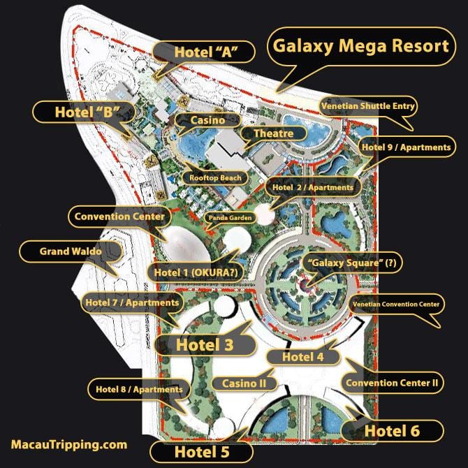 το galaxy Macau πάτωμα χάρτης