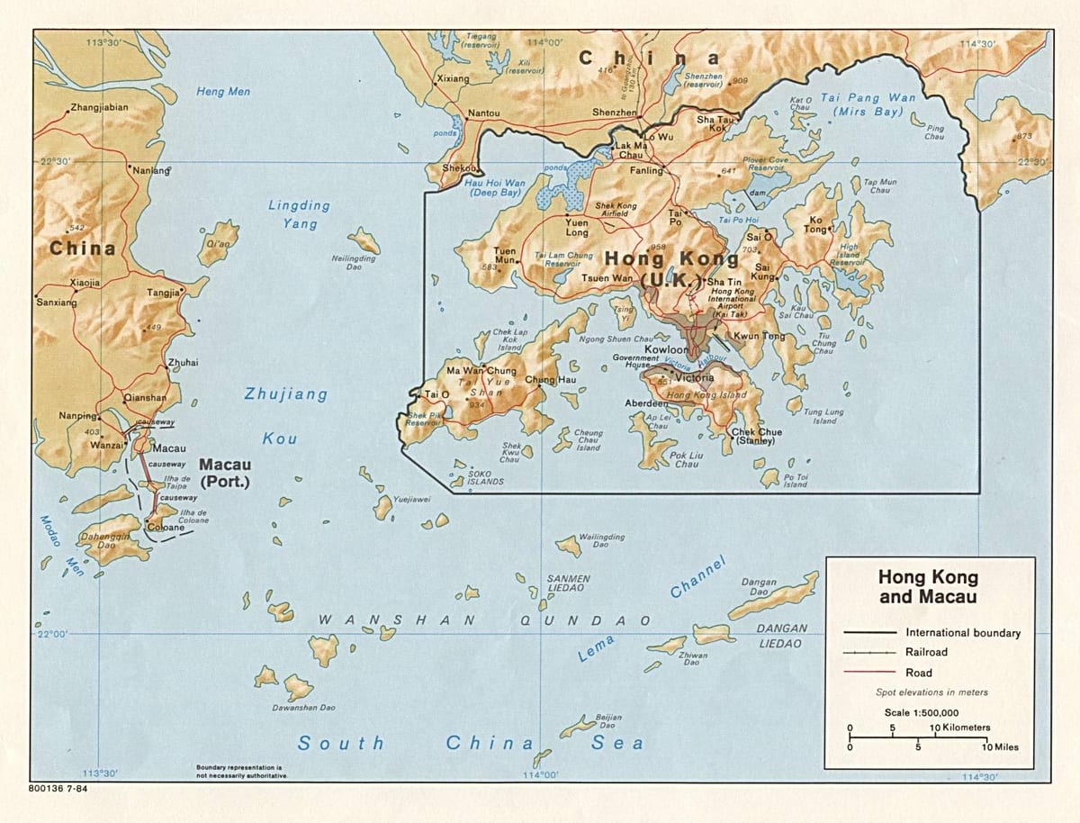 χάρτης της barra Μακάο