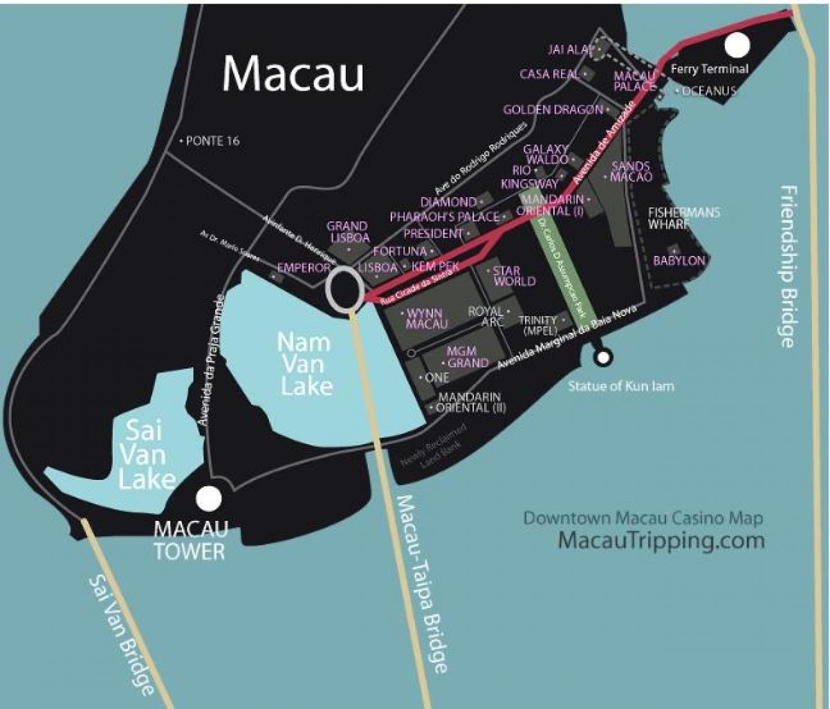 χάρτης της mgm Macau