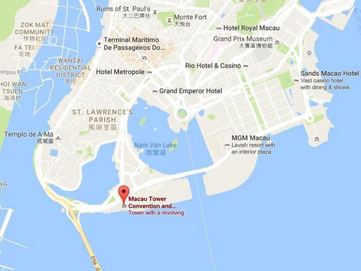 χάρτης της Macau tower