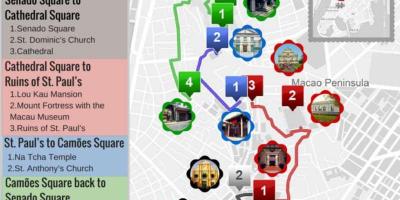 Μακάο, το περπάτημα χάρτη